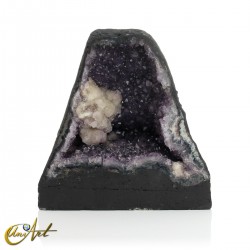 Geoda capilla de amatista con calcita, Brasil