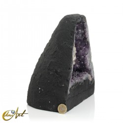 Chapel amethyst geode with calcite, Brazil