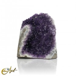 Amethyst druse with prominent crystals