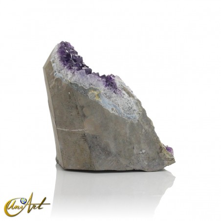 Amethyst druse with prominent crystals