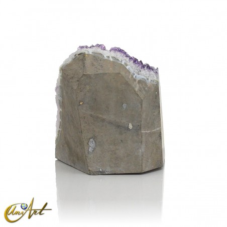 Amethyst druse with prominent crystals