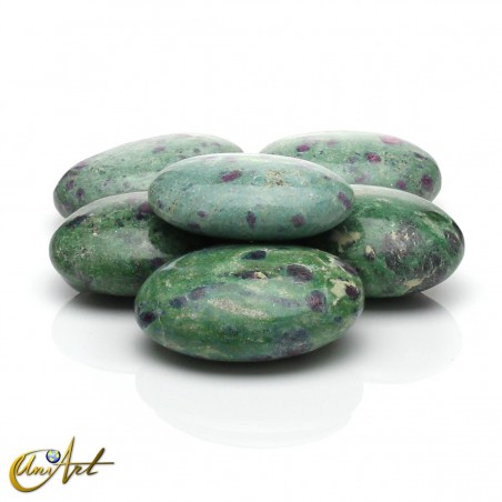 Ruby in zoisite palm stone