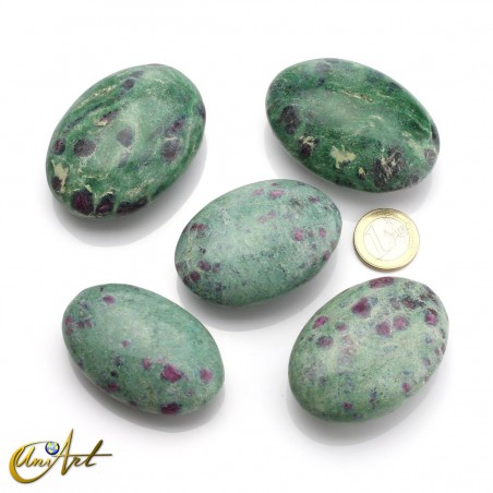 Ruby in zoisite palm stone