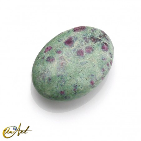 Ruby in zoisite palm stone