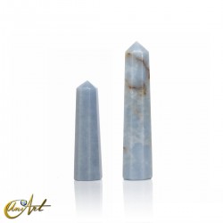 Angelite point, 8 sides