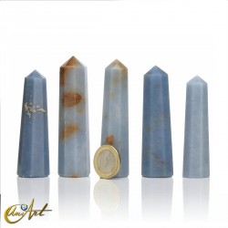 Small Angelite point, 8 sides