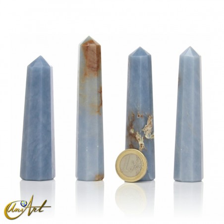 Medium Angelite point, 8 sides