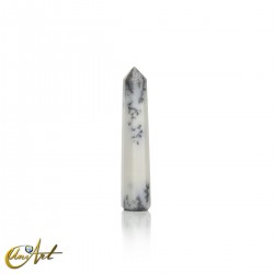 Dendritic opal (merlinite) point, 8 sides, small