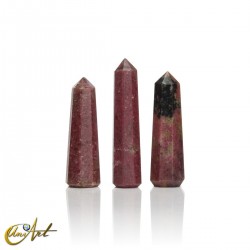 Rhodonite points with 8 faces, small