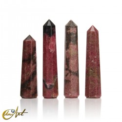 Rhodonite points with 8 faces, medium