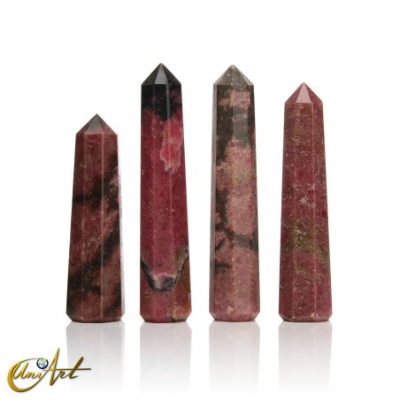 Rhodonite points with 8 faces, medium