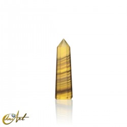 Honey fluorite point, 8 sides, small