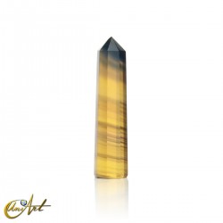 Honey fluorite point, 8 sides, medium