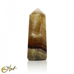 Honey fluorite point, 8 sides, extra large