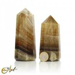 Honey fluorite point, 8 sides, extra large