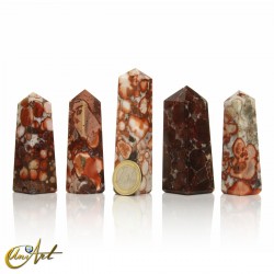 Obeliscos de jaspe oceánico, medianos