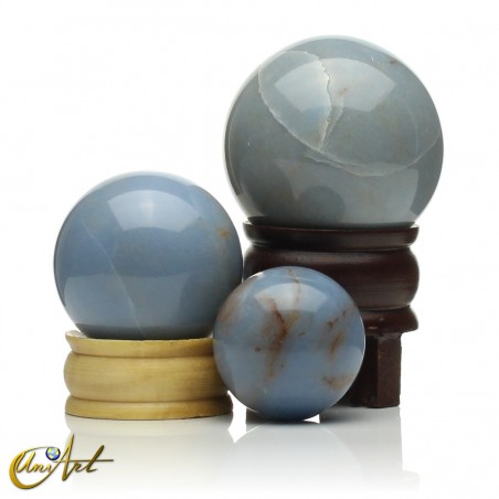 Natural angelite spheres