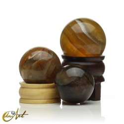 Natural honey fluorite spheres