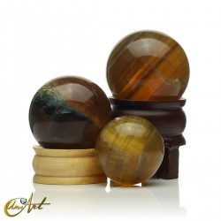 Natural honey fluorite spheres