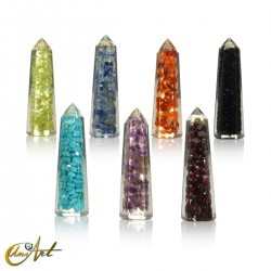 Handmade orgonite point, 5 cm