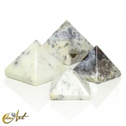 Dendritic opal pyramids, melinite