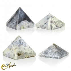 Dendritic opal pyramids, melinite