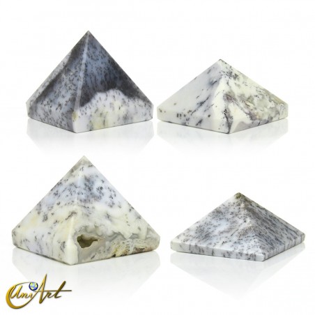 Dendritic opal pyramids, melinite