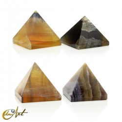 Natural Honey Fluorite Pyramids