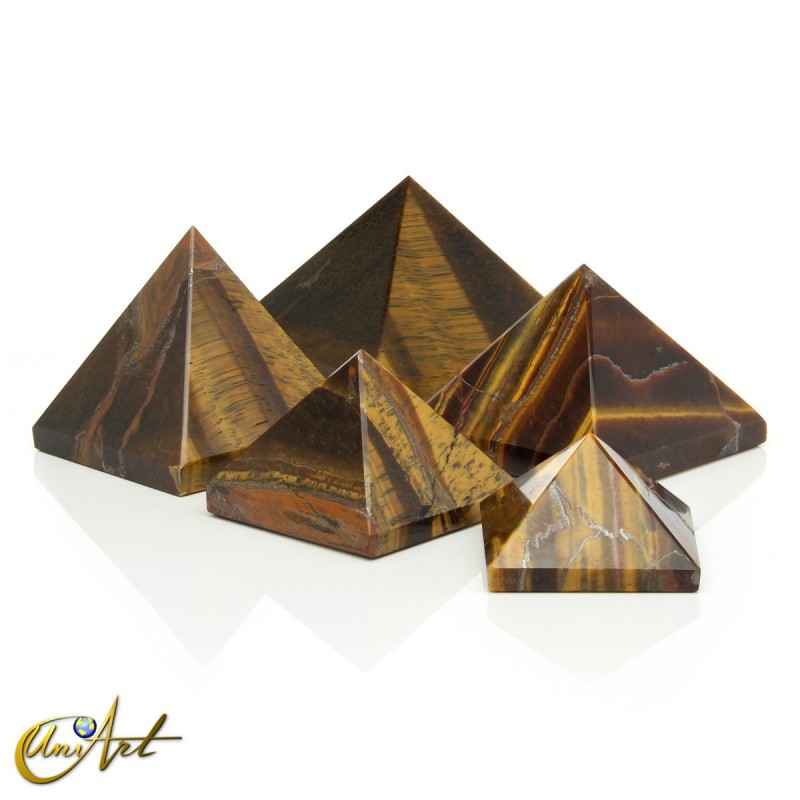 Natural Tiger’s Eye Pyramids