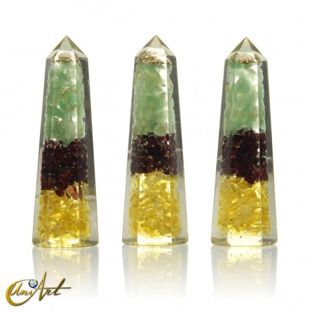 Multistone orgonite point, 8 cm - model 1