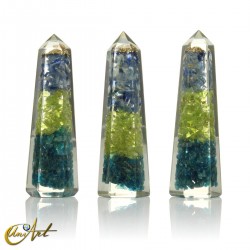 Multistone orgonite point, 8 cm - model 2