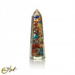 Multistone orgonite point, 8 cm - model 3