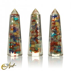 Multistone orgonite point, 8 cm - model 3