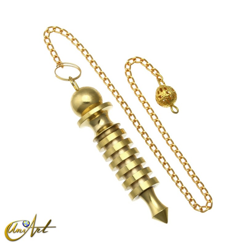 Isis Metal Pendulum with 6 Batteries and Double Witness, Brass-coloured