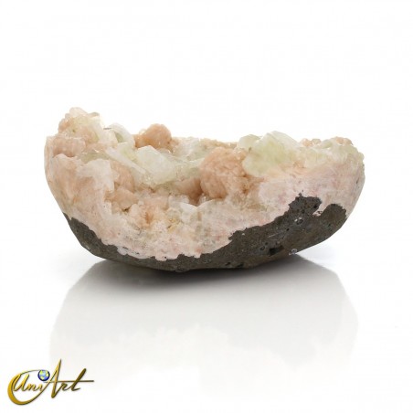 Green Apophyllite with Stilbite