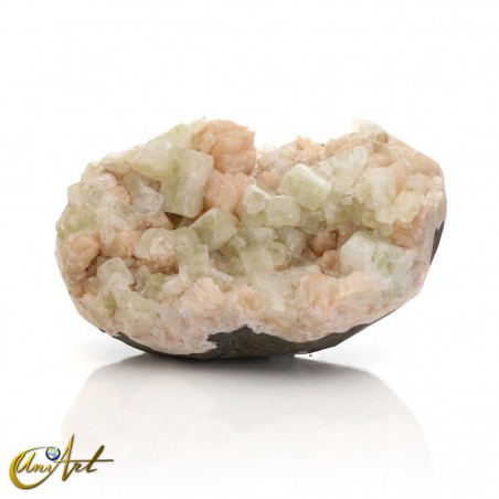 Green Apophyllite with Stilbite