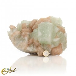 Drusa de apofilita verde