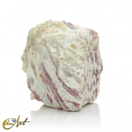 Bicolour pink tourmaline in matrix with mica