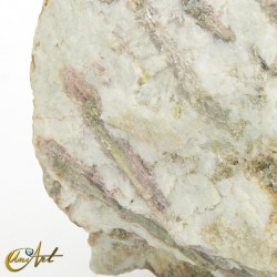 Bicolour pink tourmaline in matrix with mica