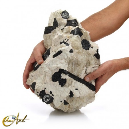 Large pegmatite formation with tourmaline