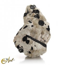 Large pegmatite formation with tourmaline