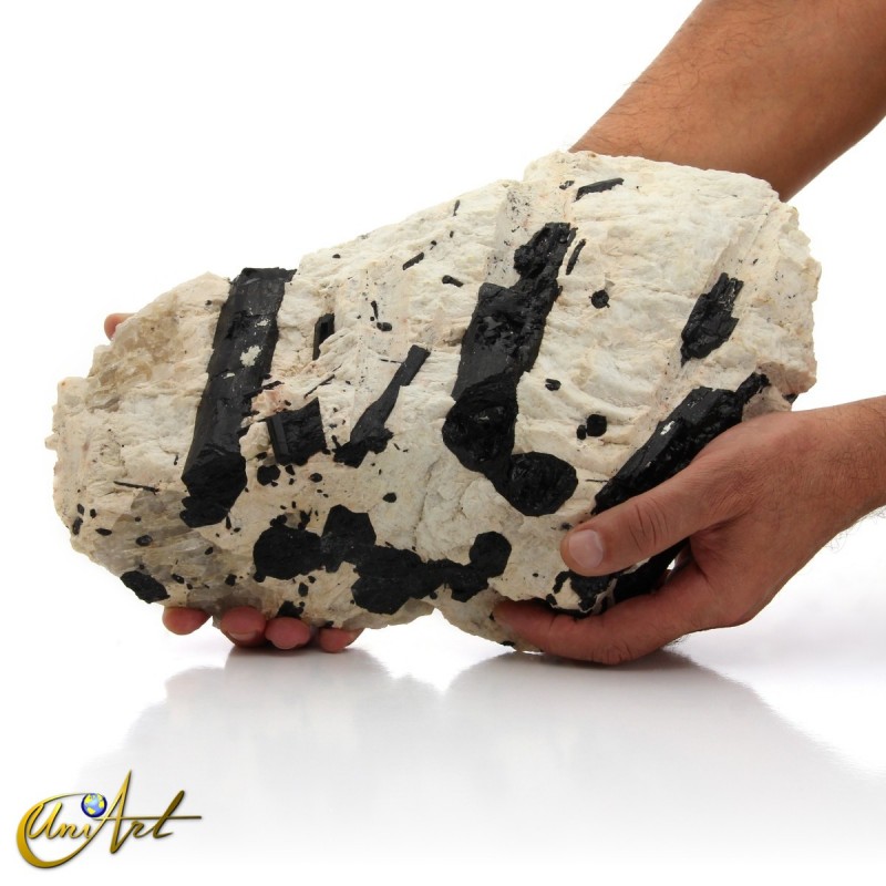 Black tourmaline on matrix