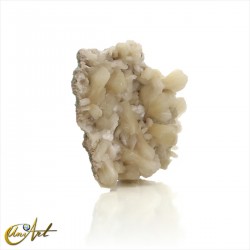 Fan-shaped stilbite with celadonite