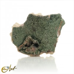 Fan-shaped stilbite with celadonite