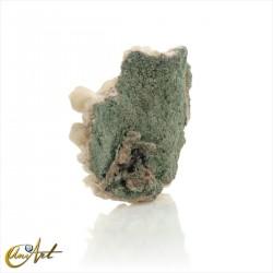 Fan-shaped stilbite with celadonite