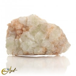 Green Apophyllite rough and Stilbite