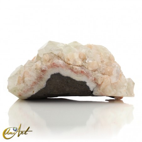 Green Apophyllite rough and Stilbite