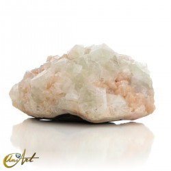 Green Apophyllite rough and Stilbite