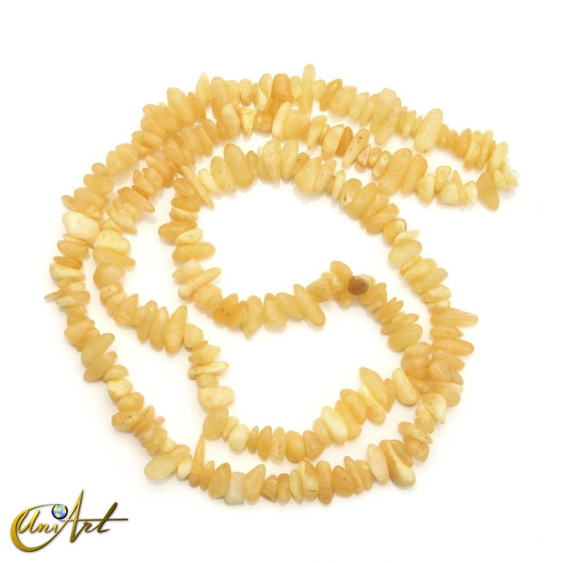Yellow calcite chip beads