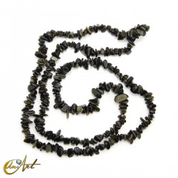 Golden obsidian chip beads